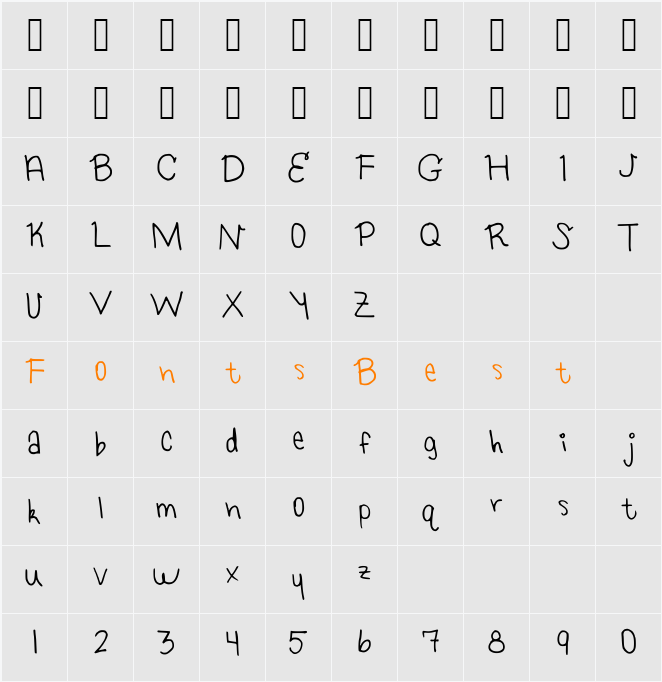 Kenedi Character Map