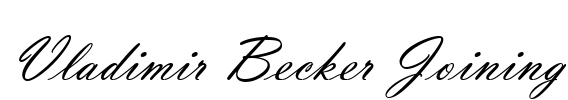 Vladimir Becker Joining Font Image
