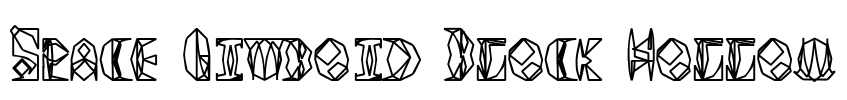 Space Gimboid Block Hollow Font Image