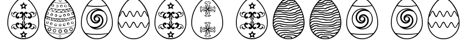Easter eggs ST Font Image