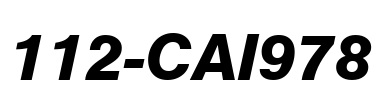 112-CAI978 Font Image