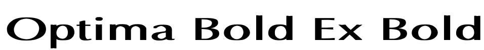 Optima Bold Ex Bold Font Image