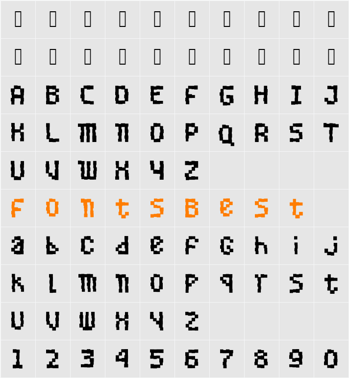 BuggedBit Character Map