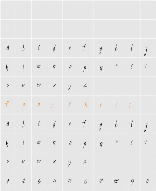 FourStars Character Map