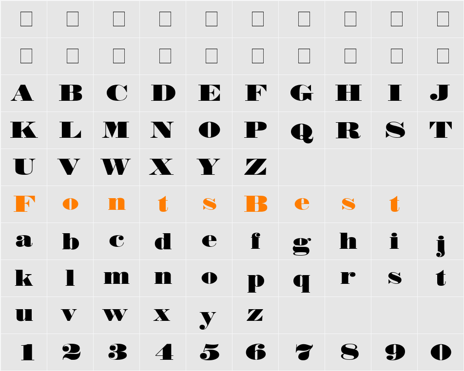 Norway Wide Character Map