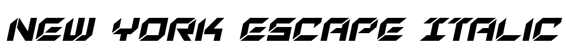 New York Escape Italic Font Image