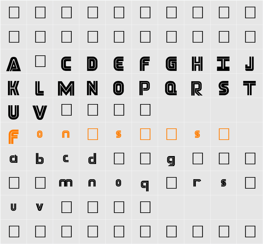 Techtonic Character Map