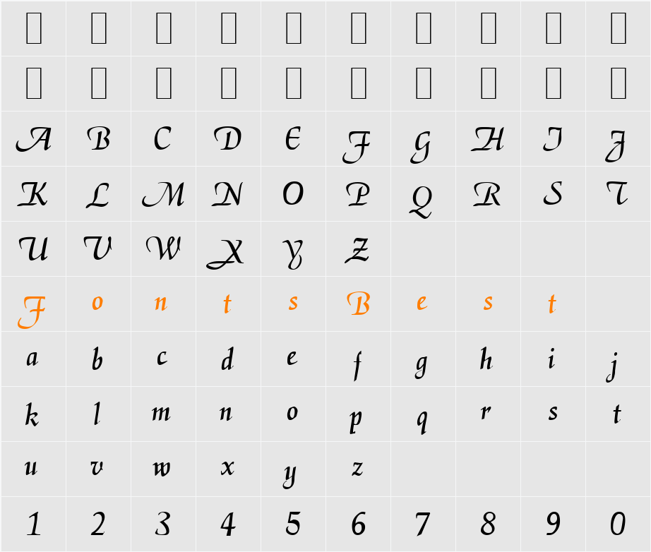 Deloise Character Map