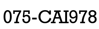 075-CAI978 Font Image