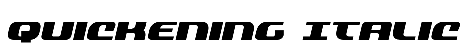 Quickening Italic Font Image
