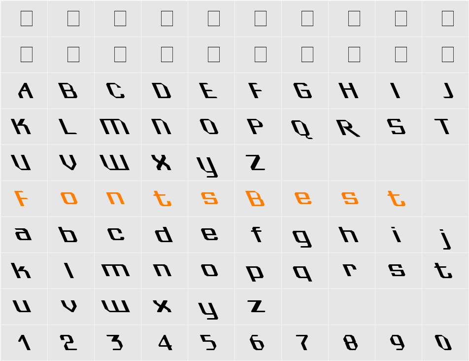 Sydneys Left Character Map