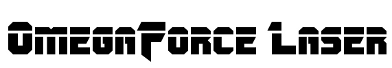 OmegaForce Laser Font Image