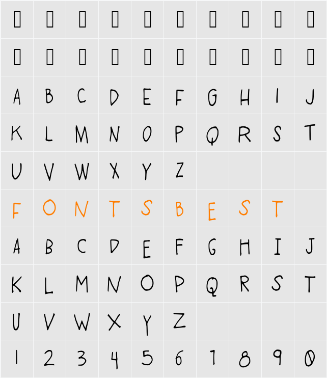 SWiNgHIGHloW Character Map