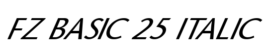 FZ BASIC 25 ITALIC Font Image