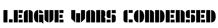 League Wars Condensed Font Image