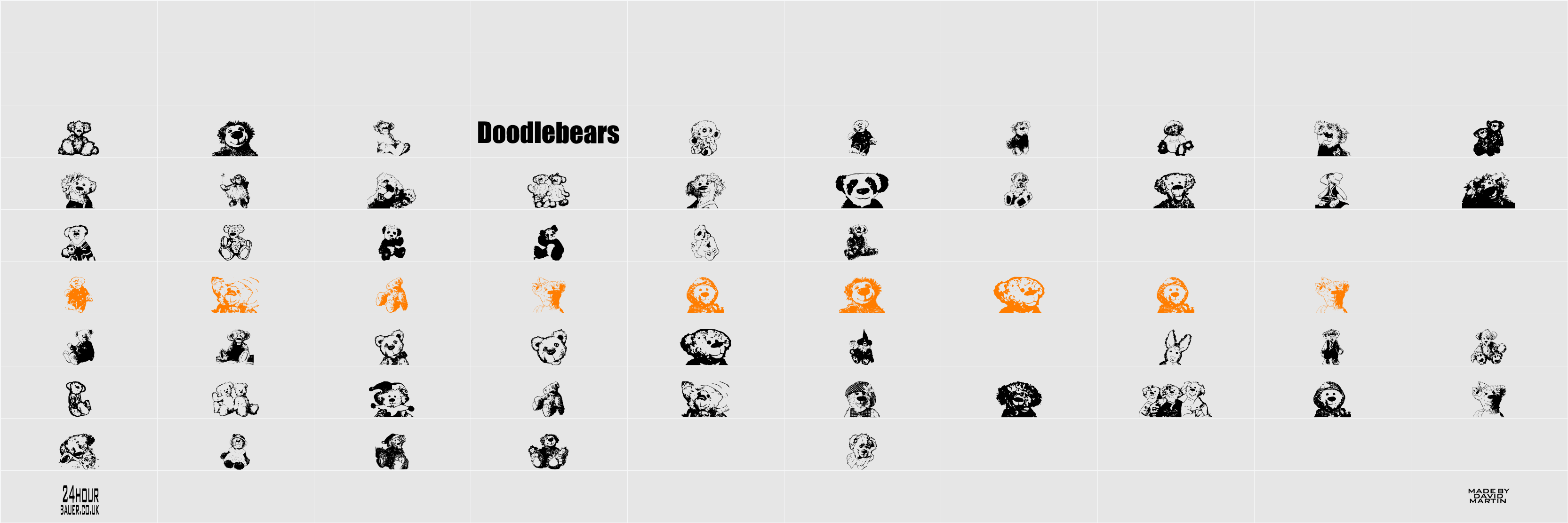 Doodlebears Character Map