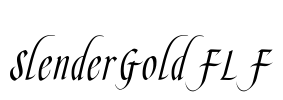 SlenderGoldFLF Font Image