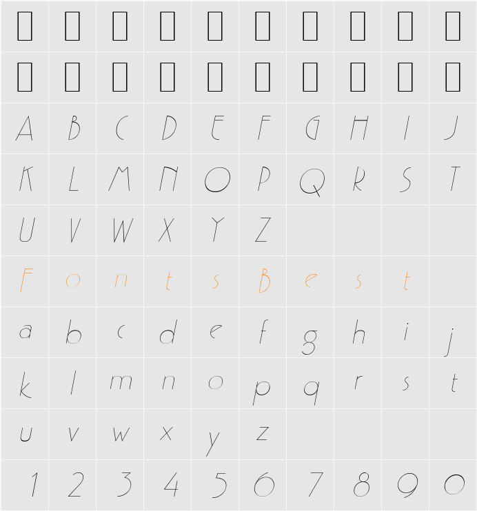 P700-Deco Character Map