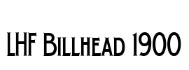 LHF Billhead 1900 Font Image