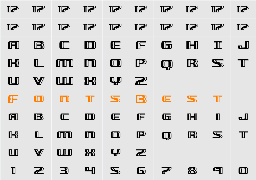 Grease Gun Expanded Character Map