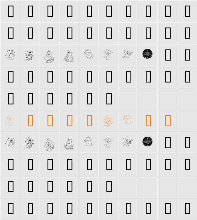 KR Lil Ween Dings Character Map
