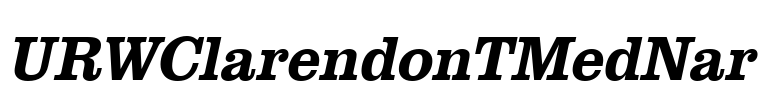 URWClarendonTMedNar Font Image