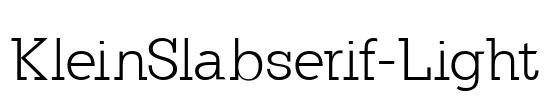 KleinSlabserif-Light