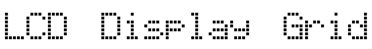 LCD Display Grid Font Image