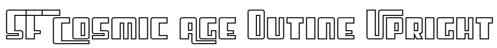SF Cosmic Age Outine Upright Font Image
