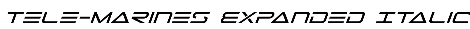 Tele-Marines Expanded Italic Font Image