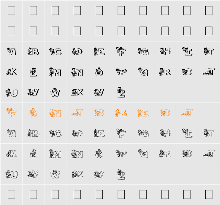 却潮敃慲癩湧 Character Map