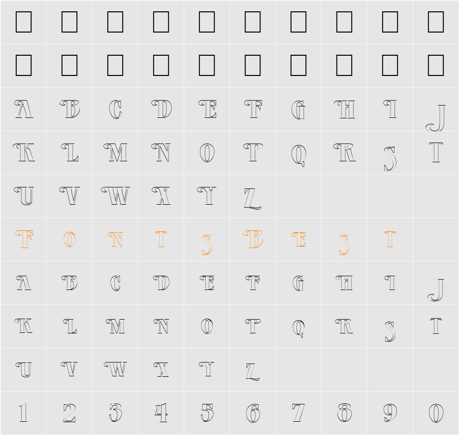 FZ JAZZY 23 HOLLOW EX Character Map