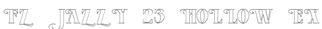 FZ JAZZY 23 HOLLOW EX Font Image