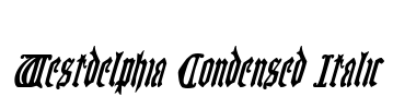 Westdelphia Condensed Italic