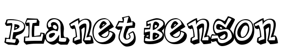 Planet Benson Font Image