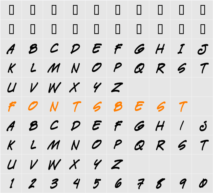 Paete Round Character Map