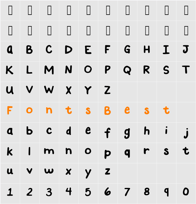 YouAreJustMyType Character Map