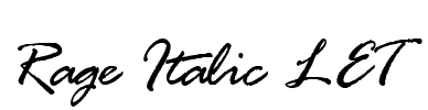 Rage Italic LET Font Image