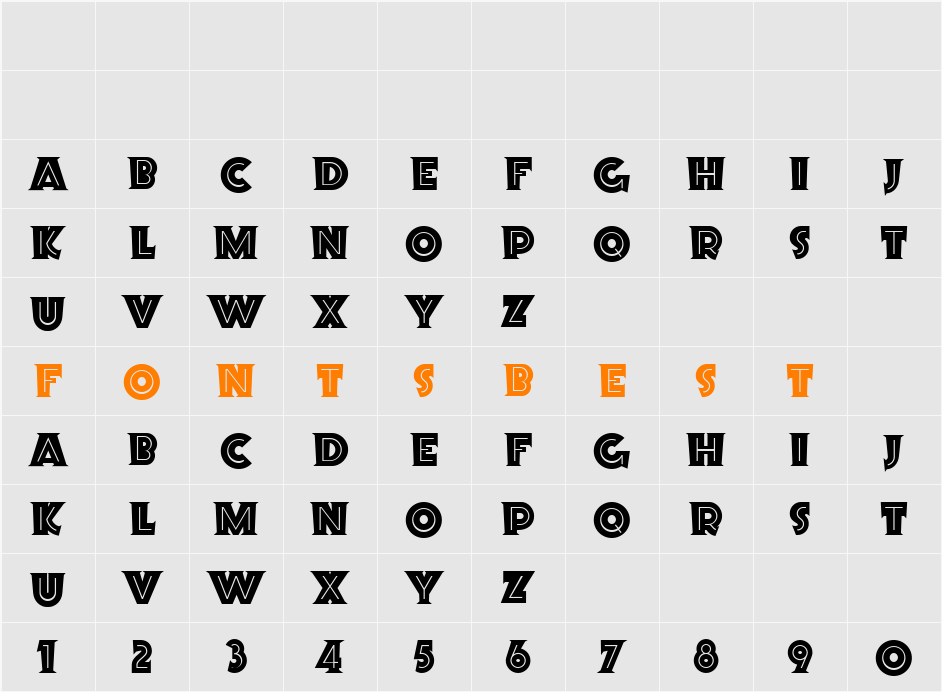 Orion Radio NF Character Map