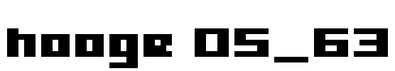 hooge 05_63 Font Image