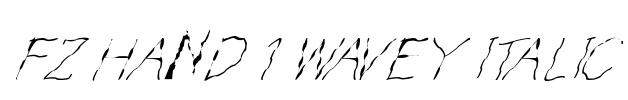 FZ HAND 1 WAVEY ITALIC Font Image