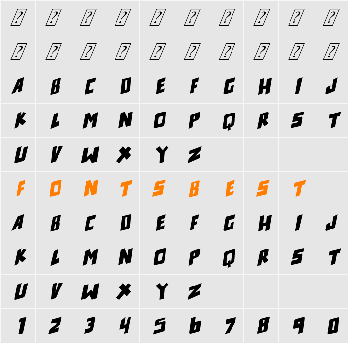 counter hit! Character Map
