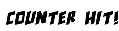 counter hit! Font Image