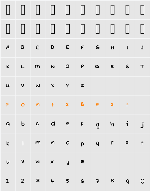 Rurichii Character Map