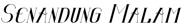 Senandung Malam Font Image