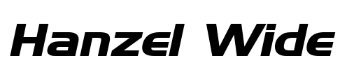 Hanzel Wide Font Image