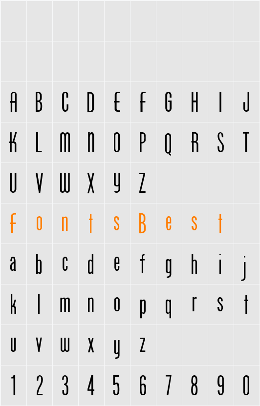 PCSunshoe Character Map