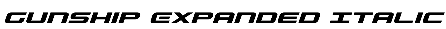 Gunship Expanded Italic