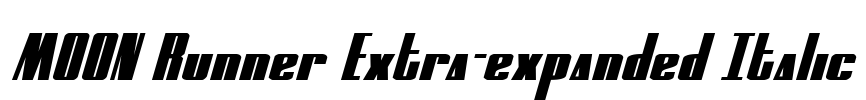 MOON Runner Extra-expanded Italic Font Image