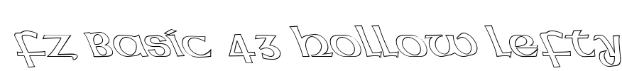 FZ BASIC 43 HOLLOW LEFTY Font Image